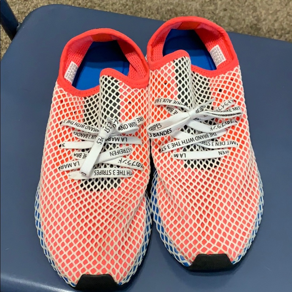 Adidas Deerupt Size 12 Blue and Red